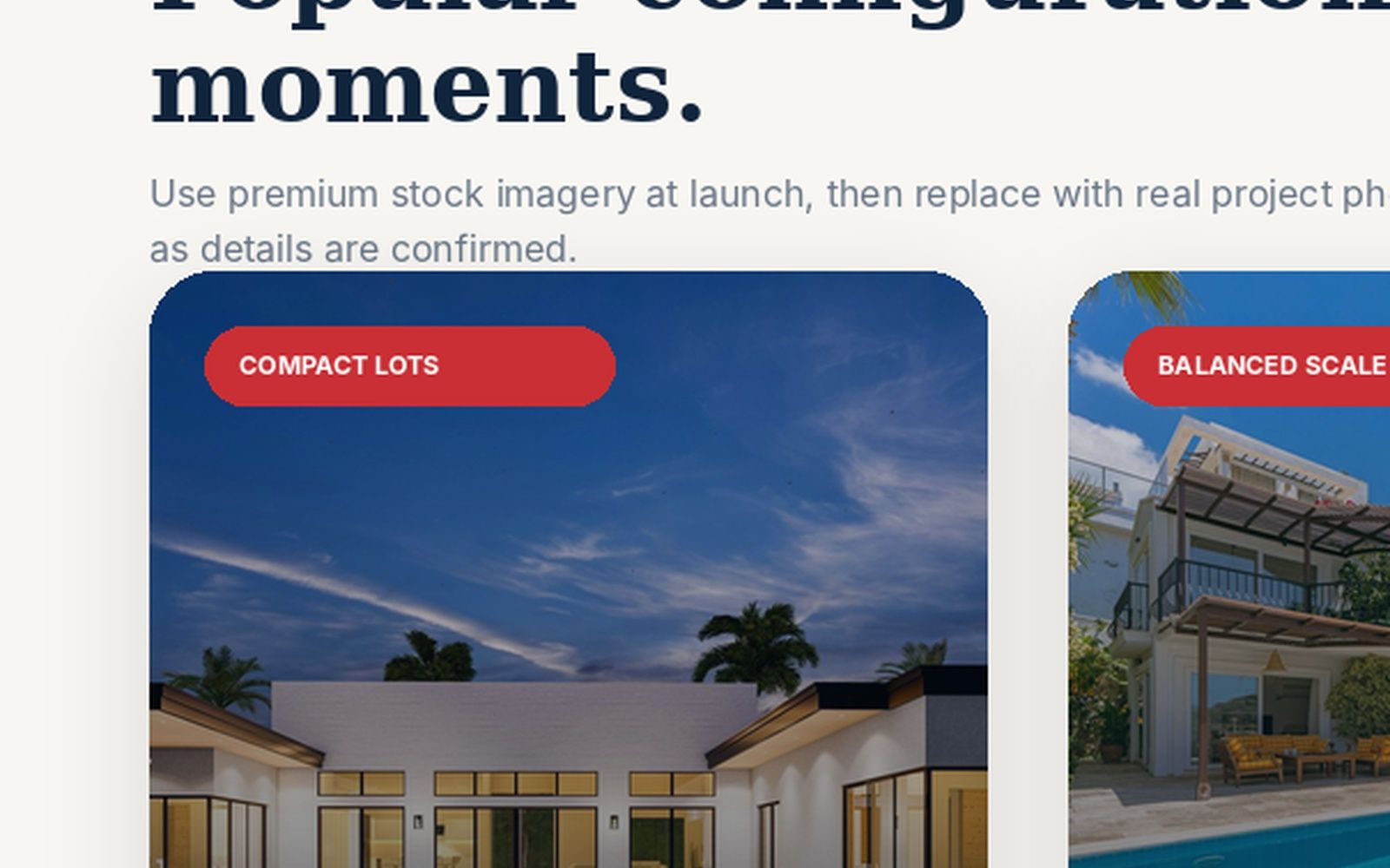 A sample structure for one specific pool model once approved images and specs are ready.